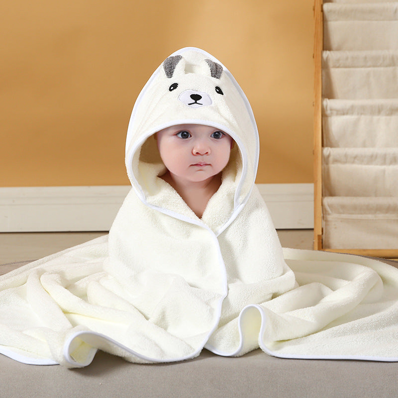Serviette de bain douce avec cape pour bébé