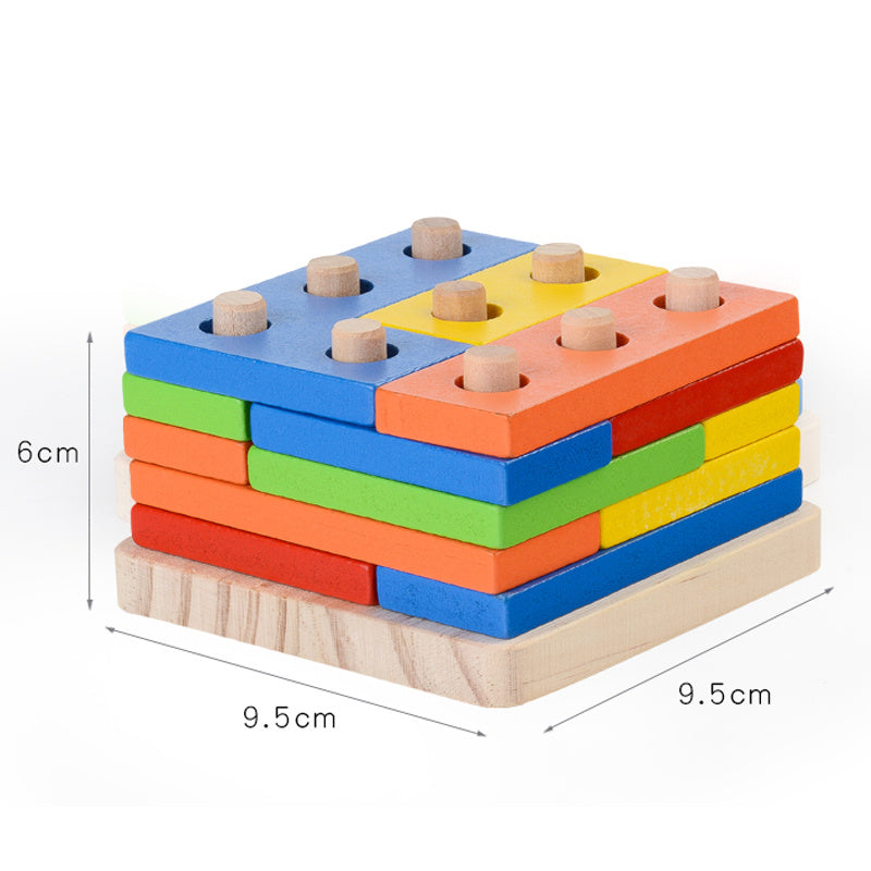 Jouet cube à assembler en bois