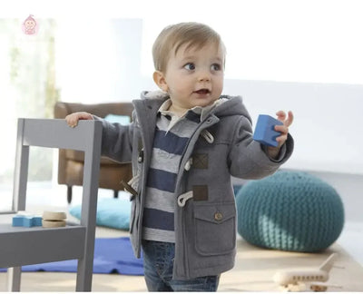 Manteau boutonné à capuche pour garçon - Mum&Choupinou