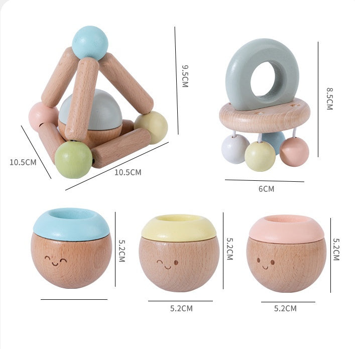 Kit de jouets sensoriels en hêtre