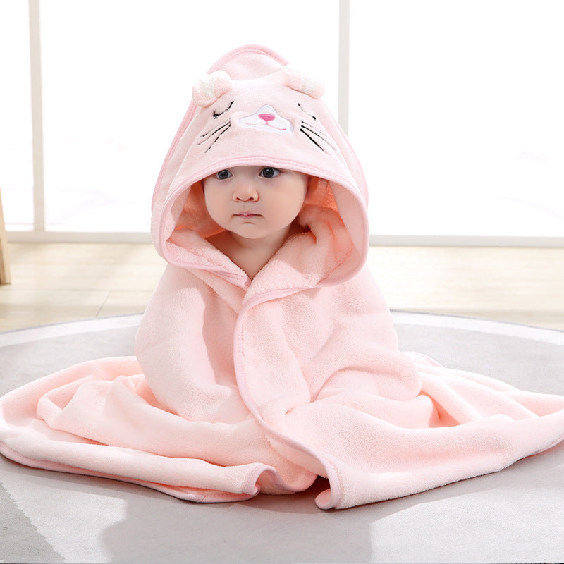 Serviette de bain douce avec cape pour bébé