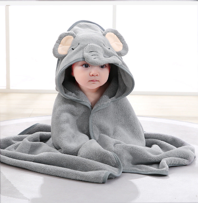 Serviette de bain douce avec cape pour bébé