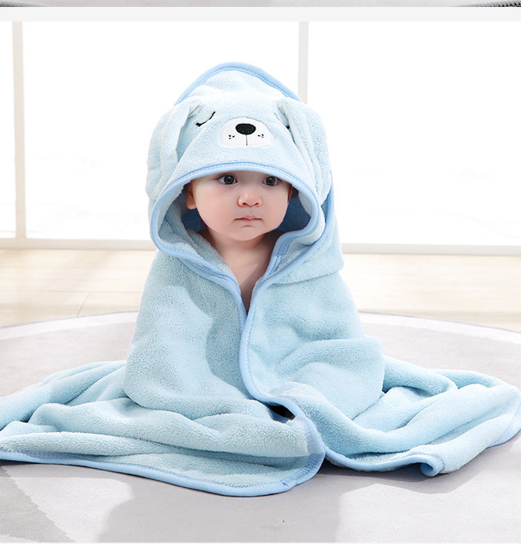 Serviette de bain douce avec cape pour bébé