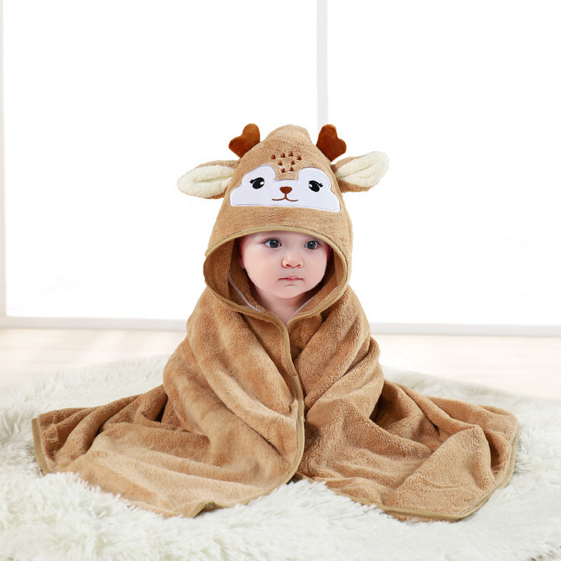 Serviette de bain douce avec cape pour bébé