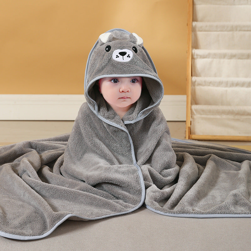 Serviette de bain douce avec cape pour bébé