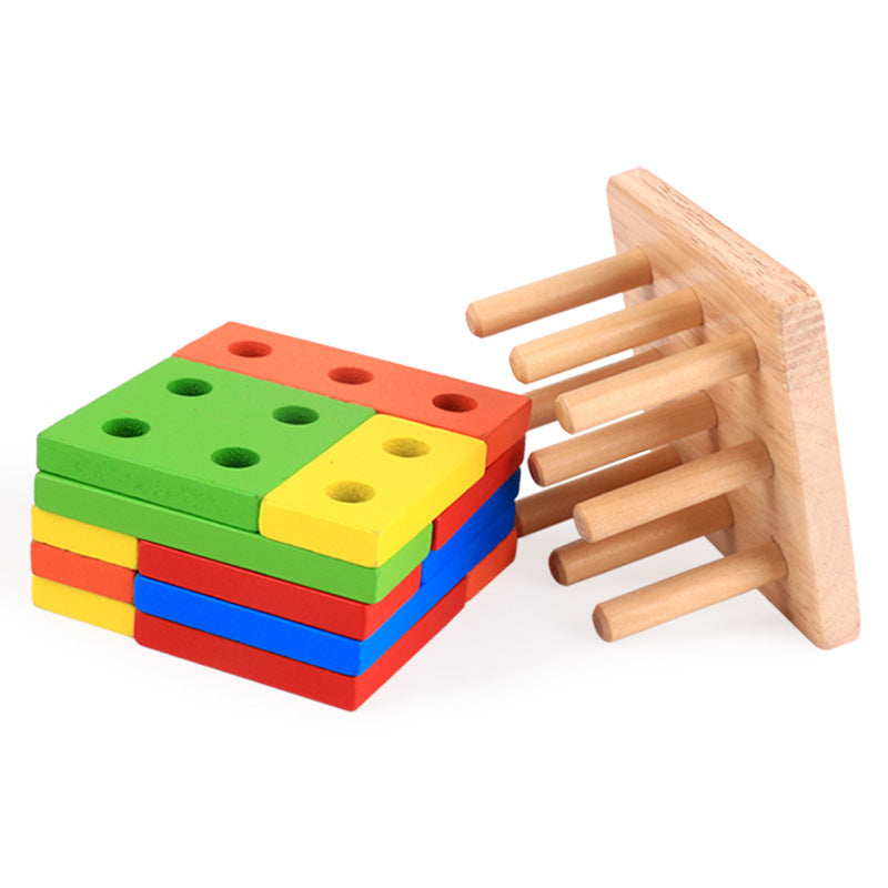 Jouet cube à assembler en bois