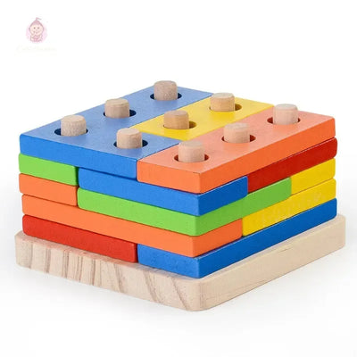 Jouet cube à assembler en bois
