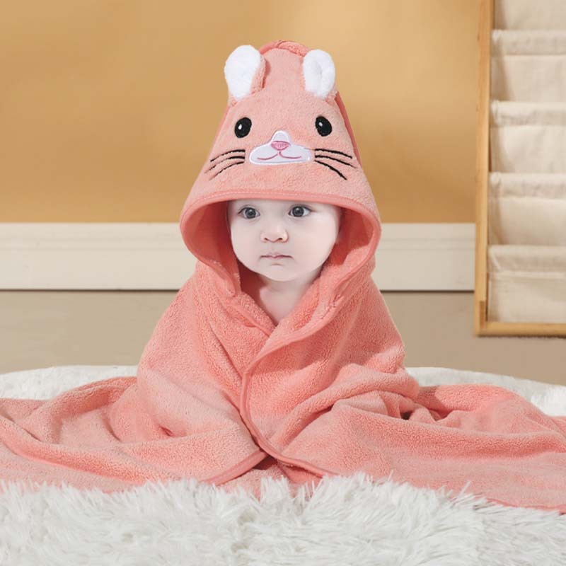 Serviette de bain douce avec cape pour bébé