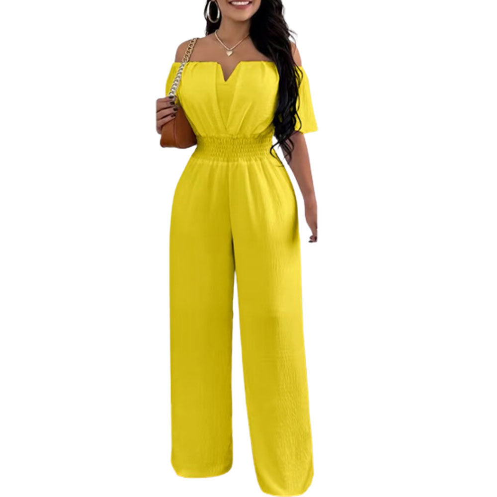 Combinaison ample à col dénudé pour femme