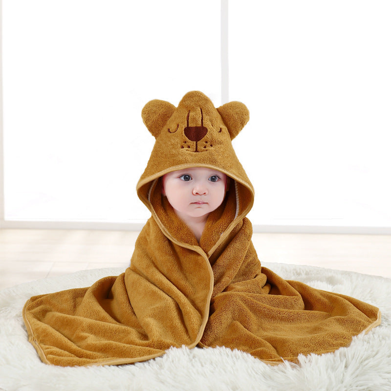 Serviette de bain douce avec cape pour bébé