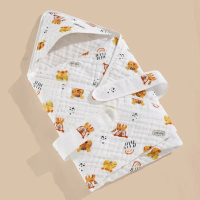 Couverture à capuche en gaze de coton