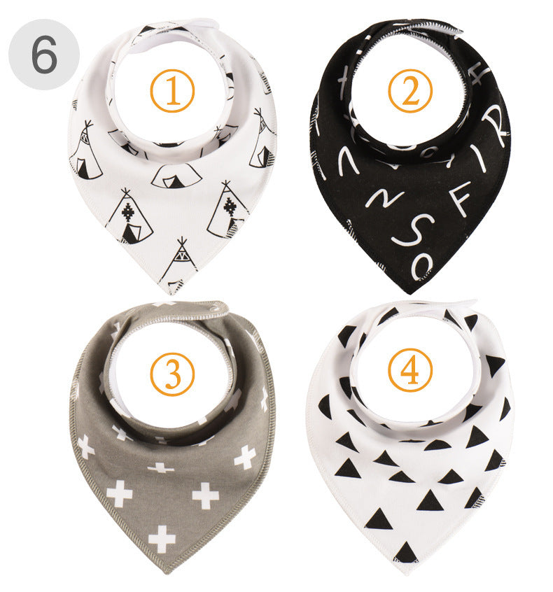 Lot de 4 bavoirs bandana pour bébé - Mum&Choupinou #
