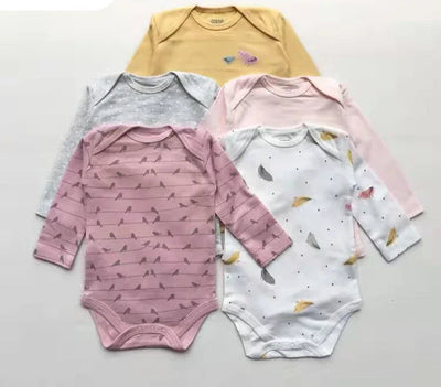 Lot de 5 bodies manches longues pour bébé