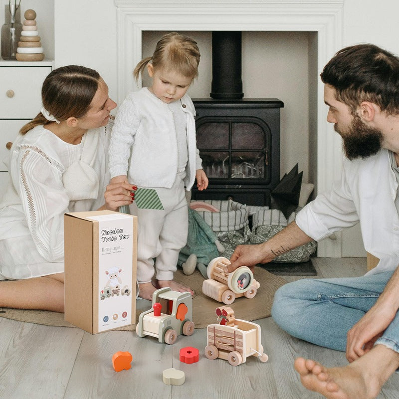 Puzzle-train en bois pour enfant