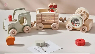 Puzzle-train en bois pour enfant - Mum&Choupinou