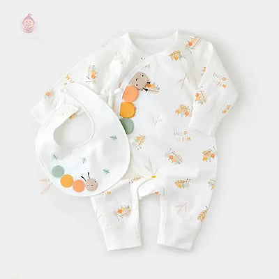 Barboteuse bébé avec bavoir