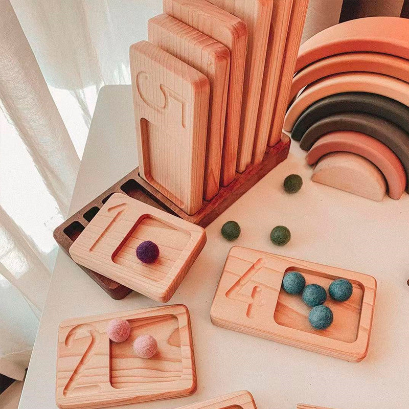 Ensemble de 10 planches de comptage Montessori