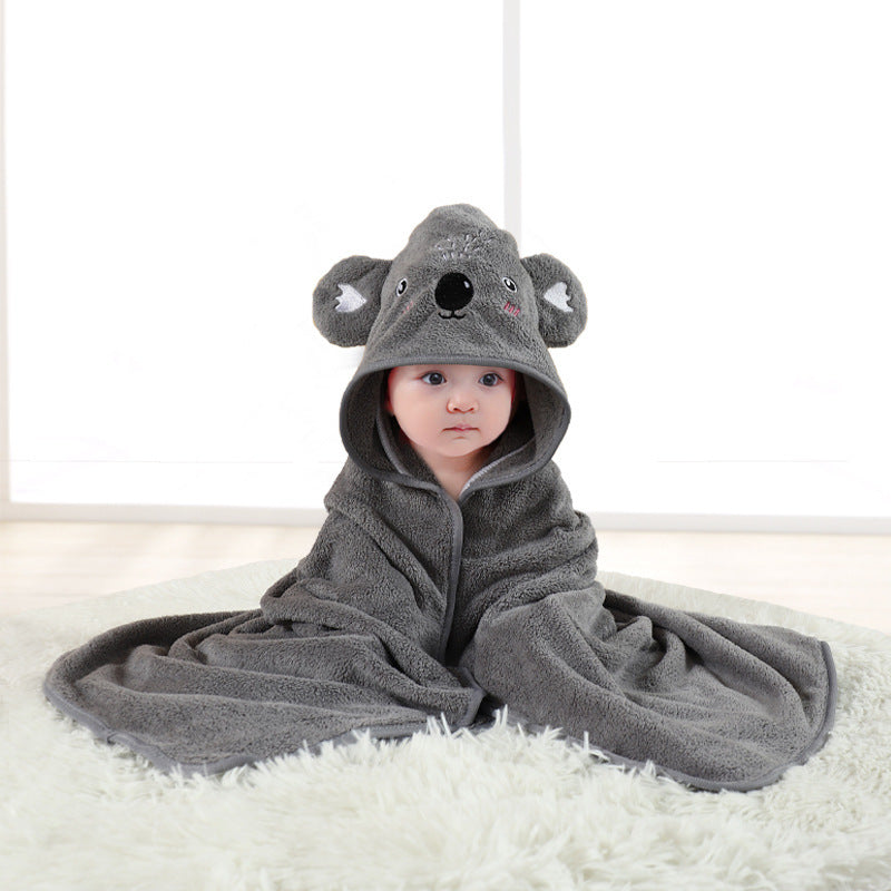 Serviette de bain douce avec cape pour bébé