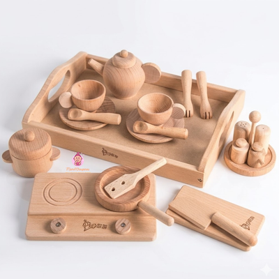 Dinette en bois pour enfant