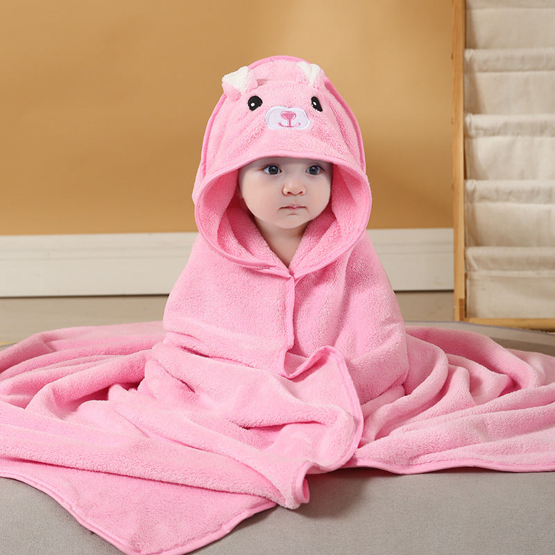 Serviette de bain douce avec cape pour bébé