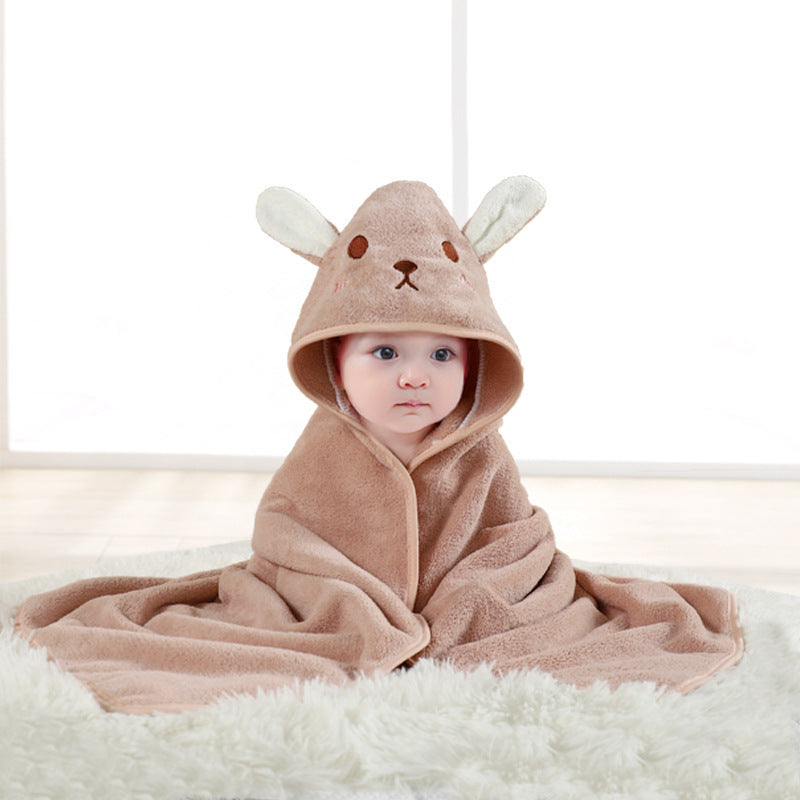 Serviette de bain douce avec cape pour bébé