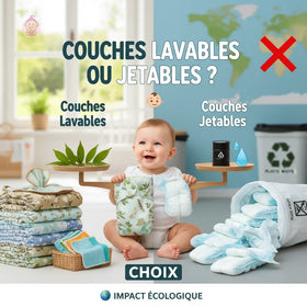 Couches lavables ou jetables : quel choix pour bébé ?