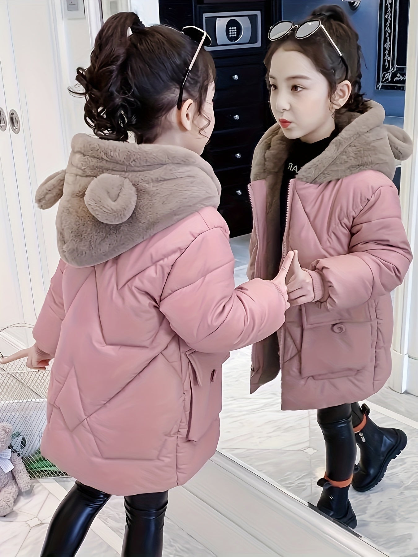 Parka d'hiver pour filles avec capuche