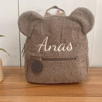 Sac à dos pelucheux personnalisable pour enfant