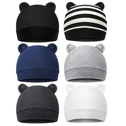 Lot de 6 bonnets en coton pour bébé