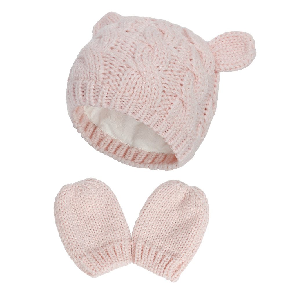 Bonnet et moufles pour bébé