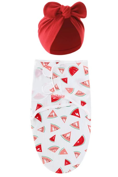 Gigoteuse bébé fille avec bonnet assorti