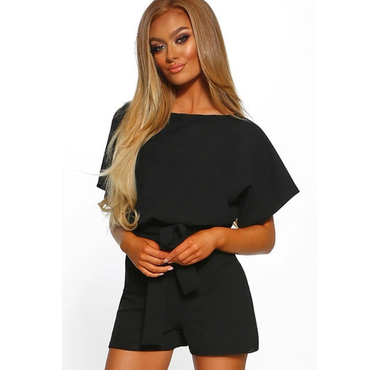 Combi-short ceinturée pour femme