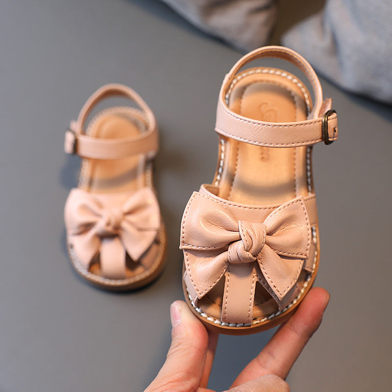 Chaussures fille à bout rond avec noeud