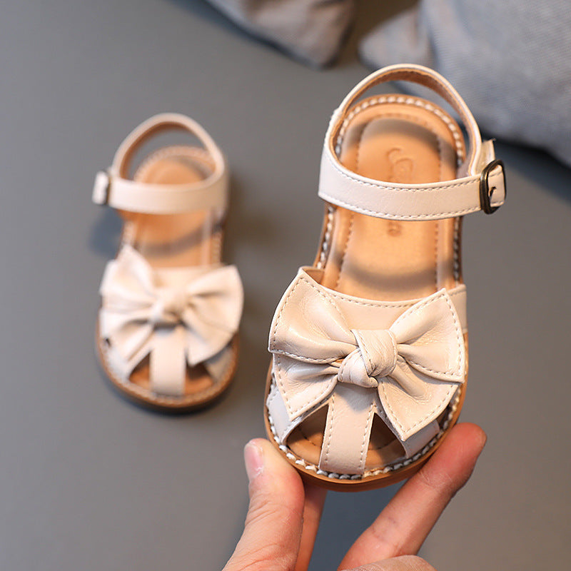 Chaussures fille à bout rond avec noeud