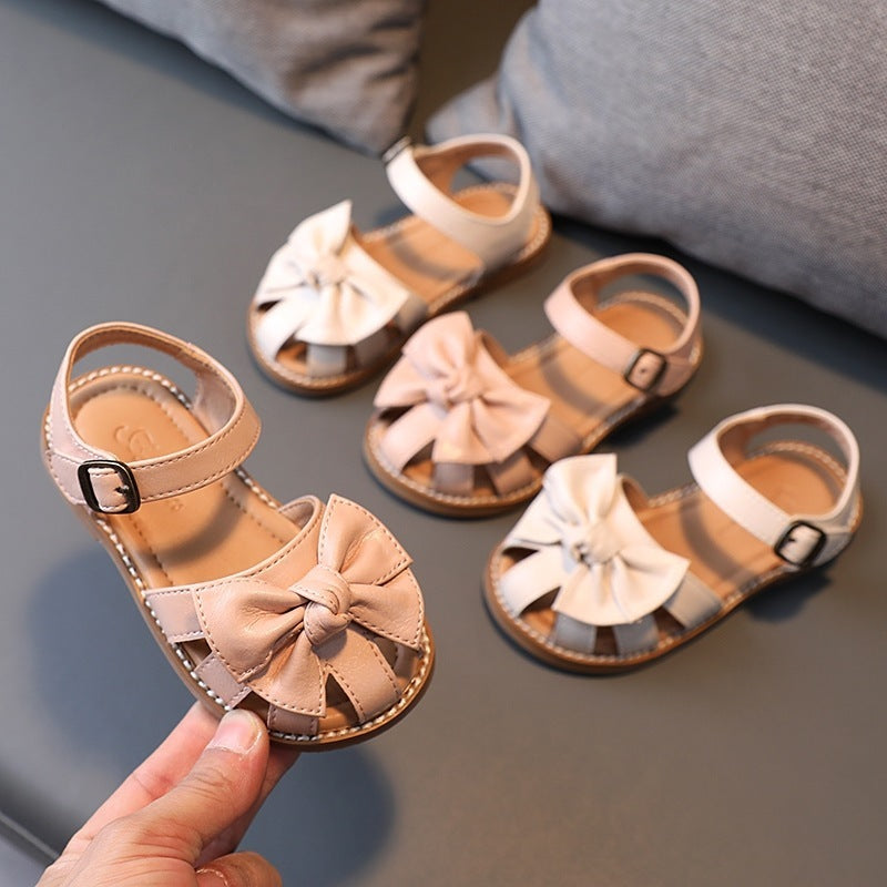 Chaussures fille à bout rond avec noeud
