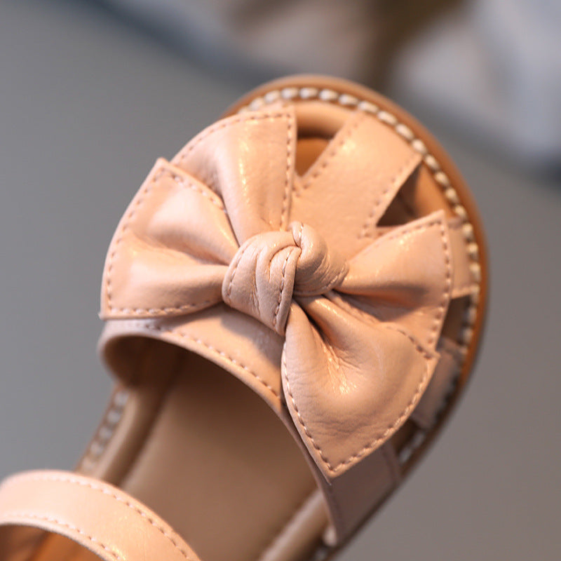 Chaussures fille à bout rond avec noeud