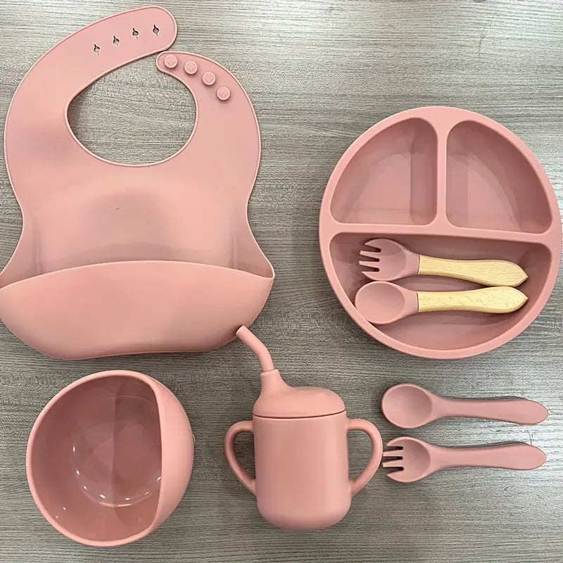 Set vaisselle pour bébé en silicone