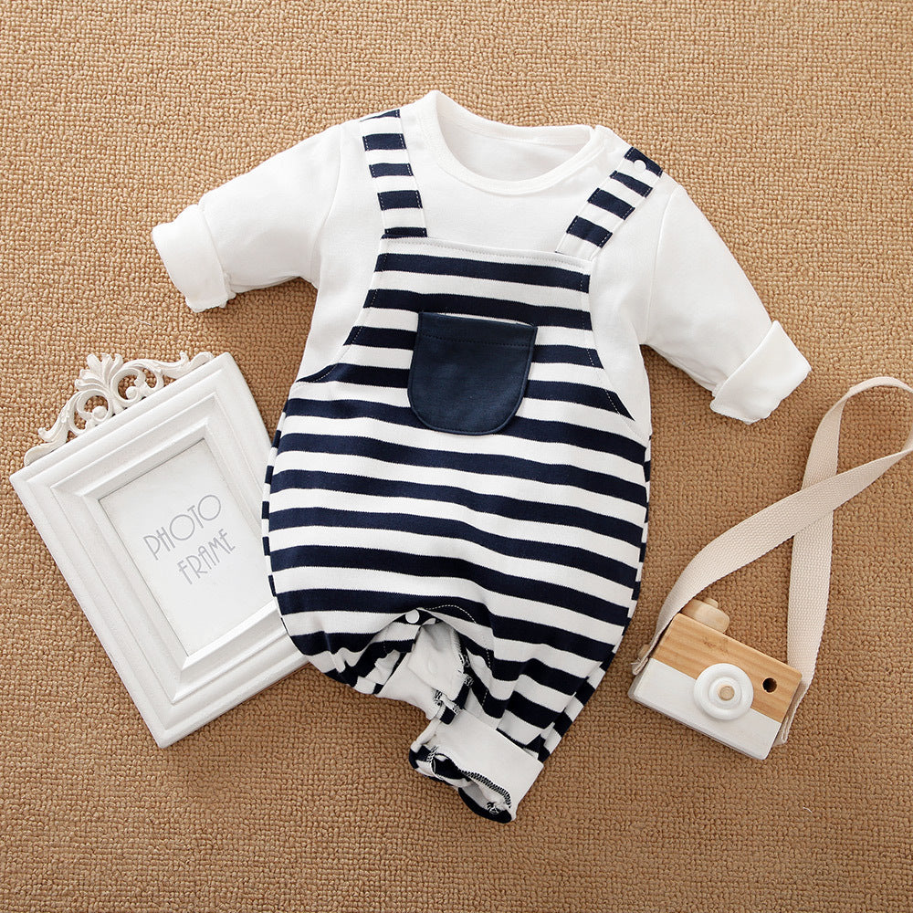 Combinaison bébé faux deux pièces