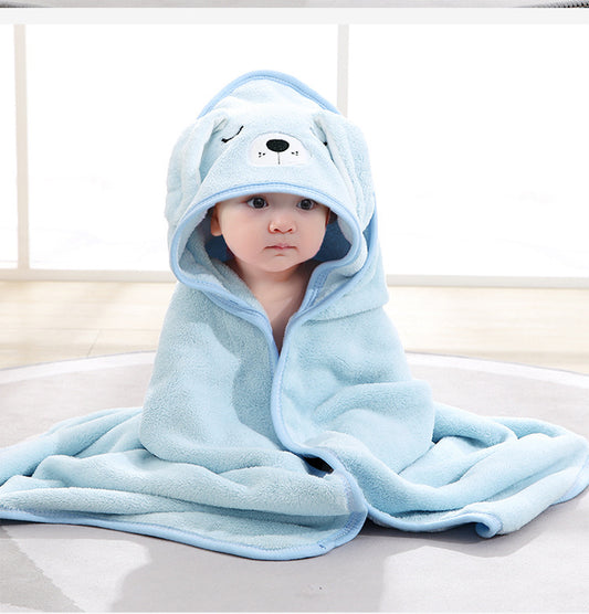 Serviette de bain douce avec cape pour bébé