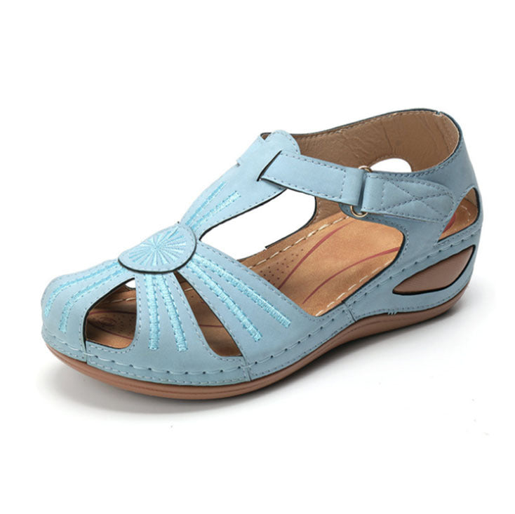Sandales compensées à bout rond Classy