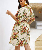 Combinaison courte fleurie pour femme