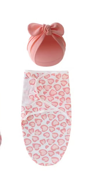 Gigoteuse bébé fille avec bonnet assorti