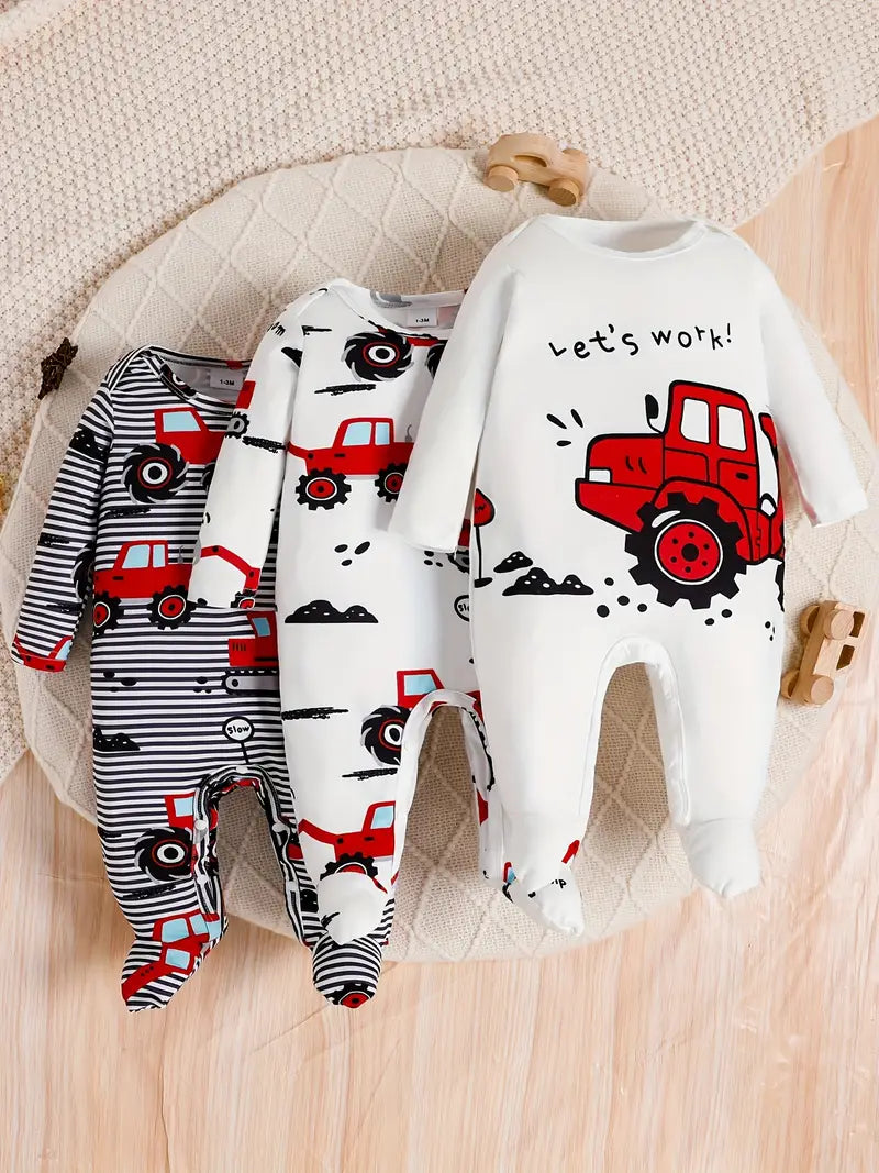 Lot de 3 combinaisons-pantalons pour bébé