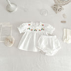 Ensemble d'été 2 pièces brodé pour bébé fille