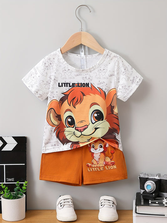 Ensemble 2 pcs avec imprimé lion pour garçon