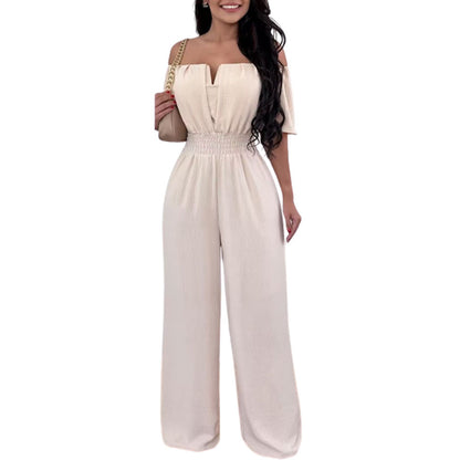 Combinaison ample à col dénudé pour femme