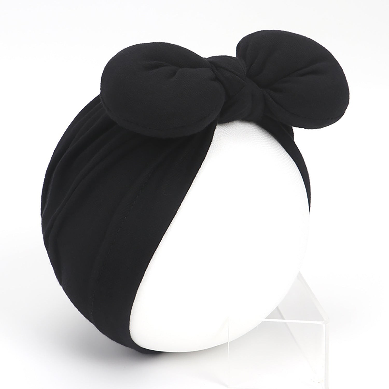 Bonnet-turban à nœud papillon pour fille