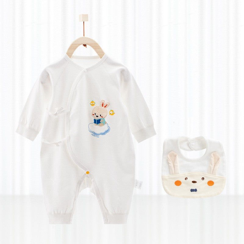 Barboteuse bébé avec bavoir