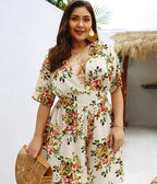 Combinaison courte fleurie pour femme