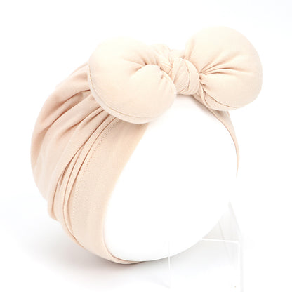 Bonnet-turban à nœud papillon pour fille